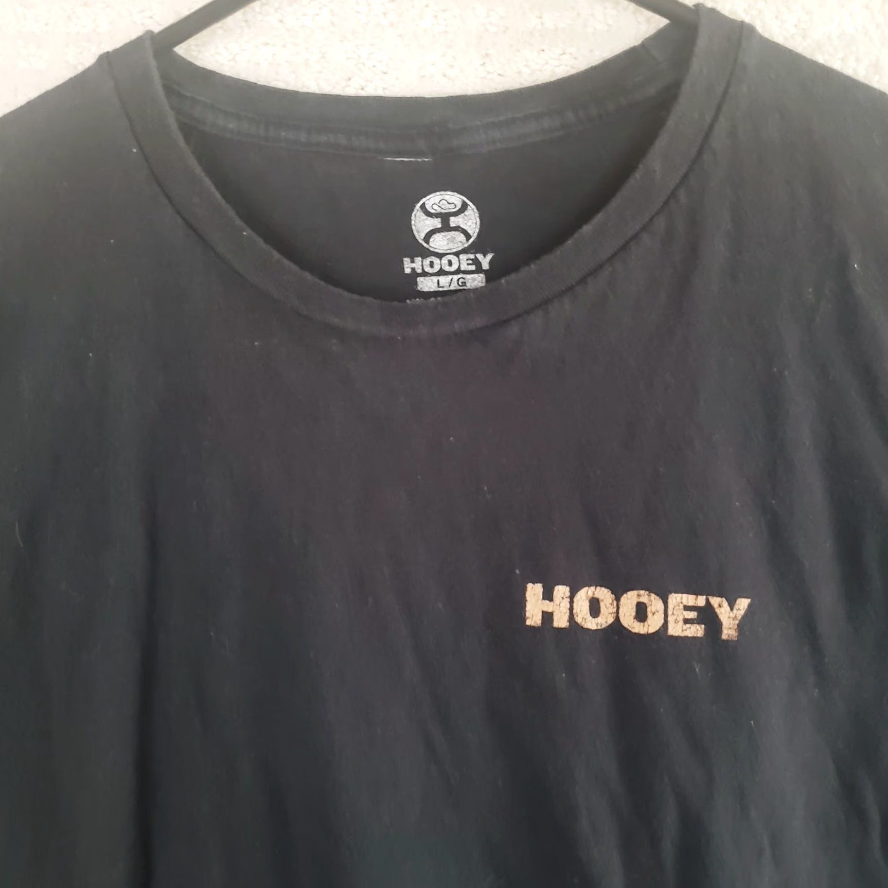 Vintage Hooey Tee Shirt Mens Size L Black Front Back Graphic Print Cotton Logo Short Sleeve T-Shirt Regular Fit Size US L / EU 52-54 / 3 - 3 Thumbnail