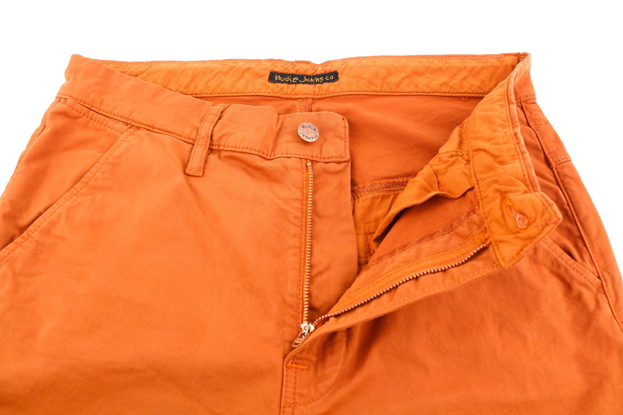 Nudie Jeans KHAKI SLIM W30/L30 Organic Warm Orange Chino Trousers 82556 Size US 30 / EU 46 - 4 Thumbnail