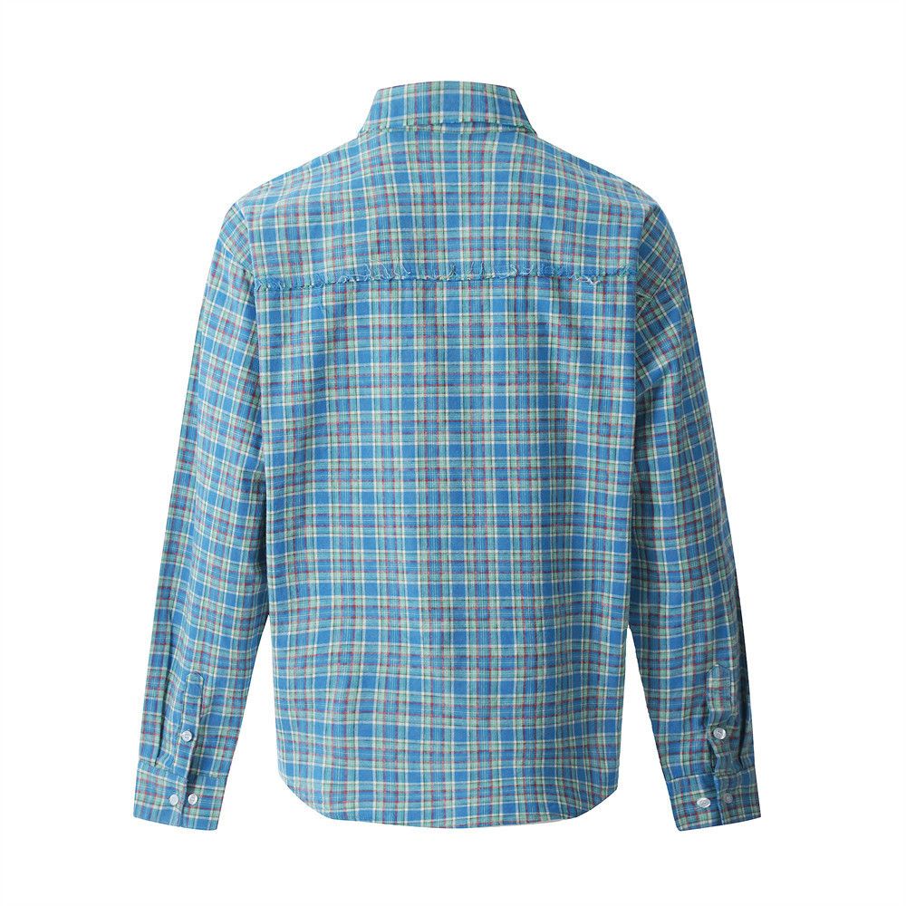 Japanese Brand × Vintage Men's Japanese loose casual plaid long-sleeved shirt Size US M / EU 48-50 / 2 - 2 Thumbnail