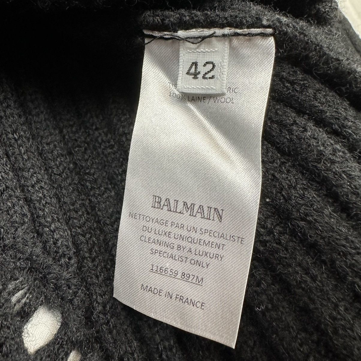 Balmain SS11 Balmain by Christophe Decarnin Distressed Knit Sweater Size M / US 6-8 / IT 42-44 - 12 Thumbnail