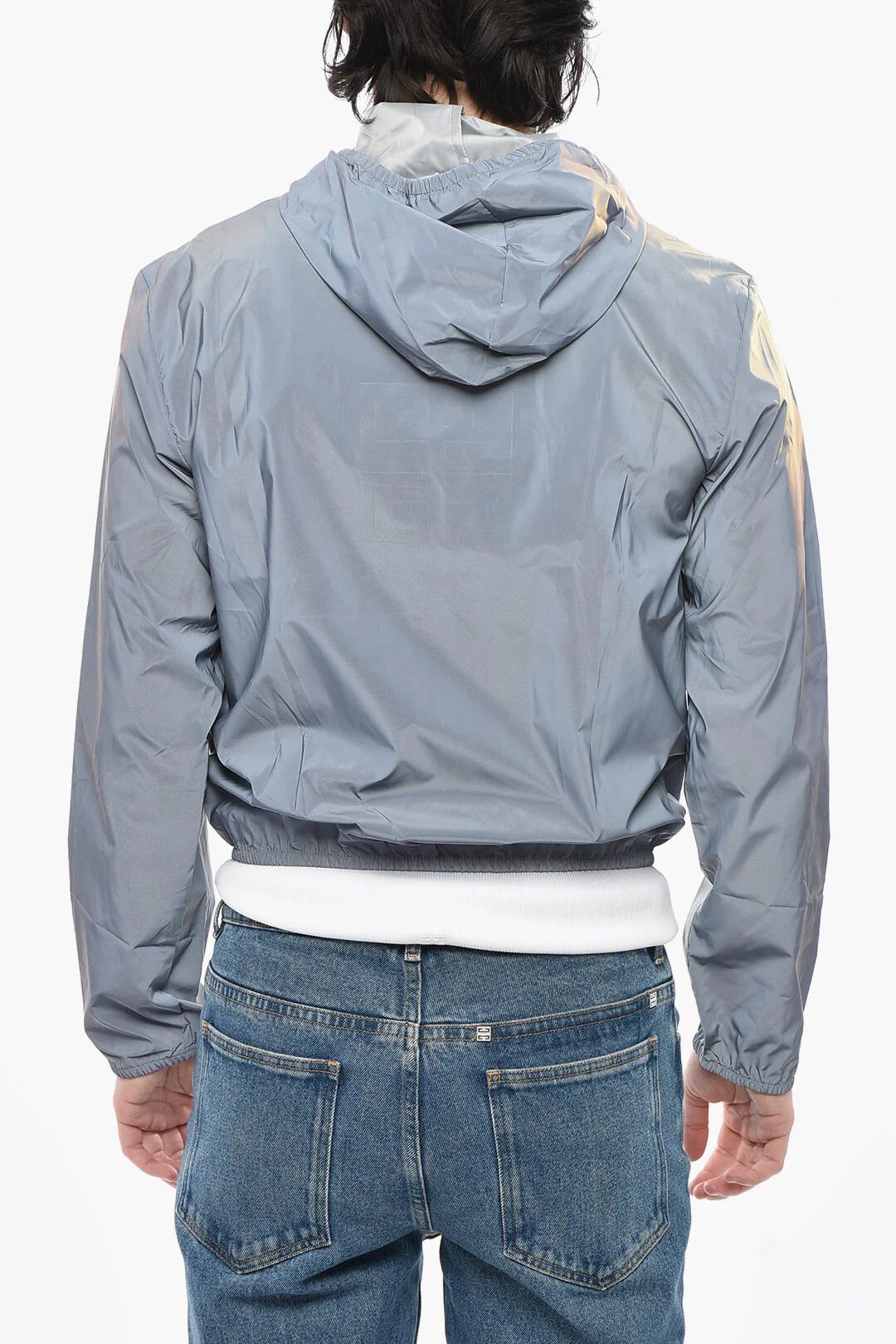 Givenchy og1mm0326 Reflective Nylon Windbreaker Jacket in Sliver Size US S / EU 44-46 / 1 - 2 Thumbnail