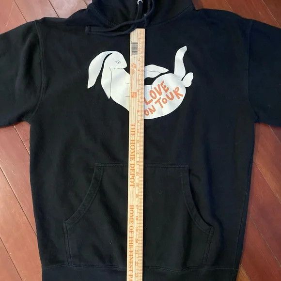 Designer × Vintage Harry Styles "Love On Tour" Bunny Black Hooded Mens L Size US L / EU 52-54 / 3 - 4 Thumbnail