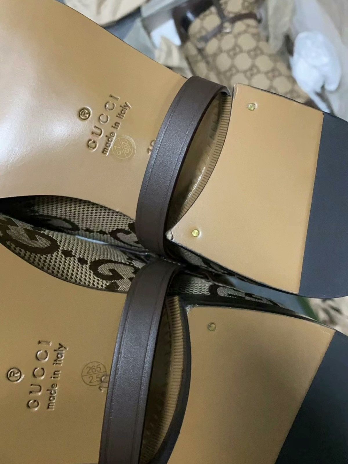 Gucci GG CANVAS & LEATHER KNEE BOOTS Size US 10 / EU 43 - 8 Thumbnail