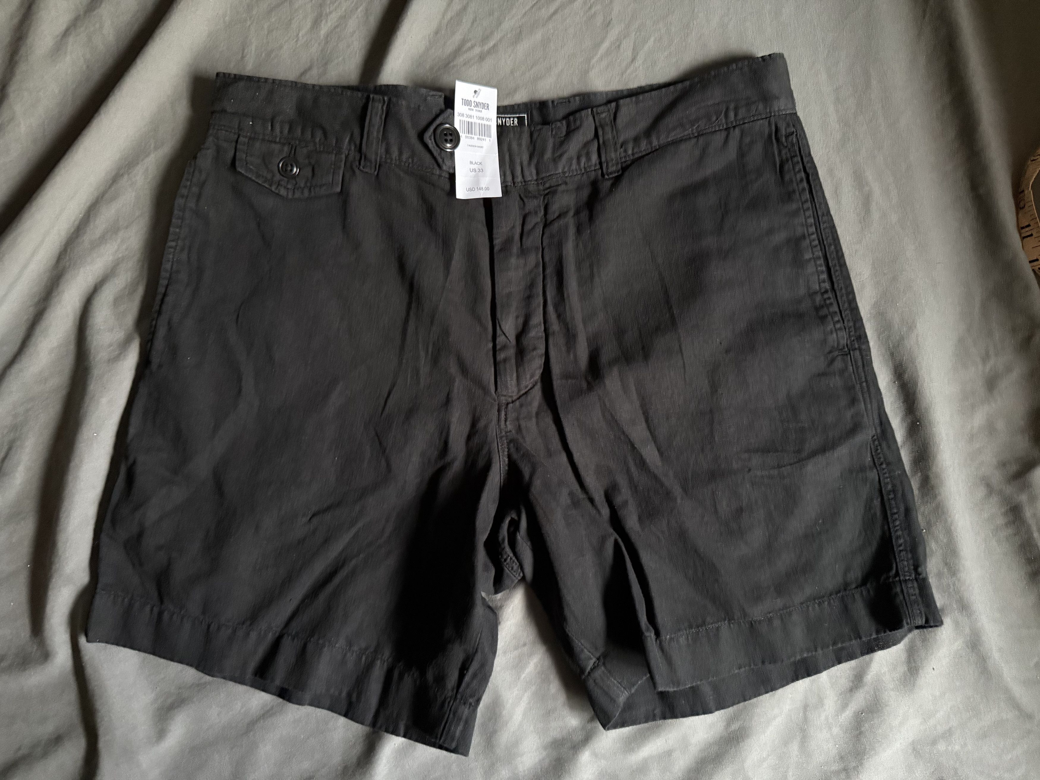 Todd Snyder Todd Snyder 7" Cotton-Linen Hudson Short BLACK $148 33" Size US 33 - 4 Thumbnail