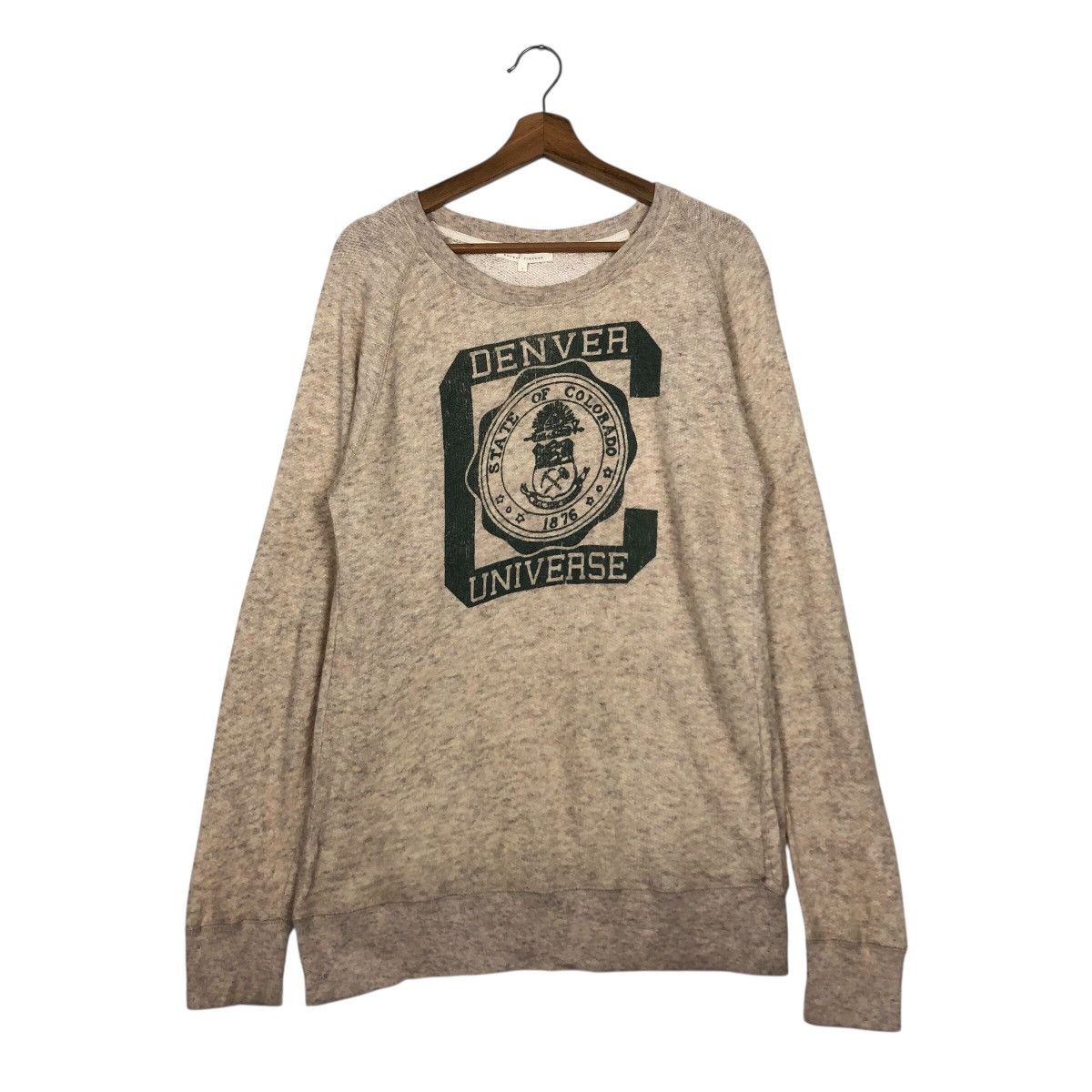 Japanese Brand Vintage Denver University Graphic Sweatshirt Beige Size US L / EU 52-54 / 3 - 3 Thumbnail