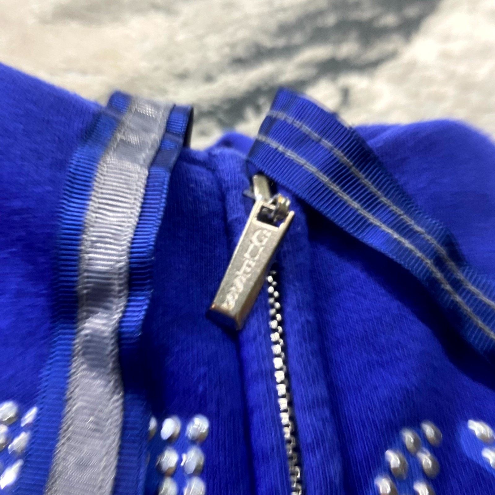 Guess Vintage Y2K Guess Bedazzled Hoodie Womens M Blue Rhinestones Size M / US 6-8 / IT 42-44 - 6 Thumbnail
