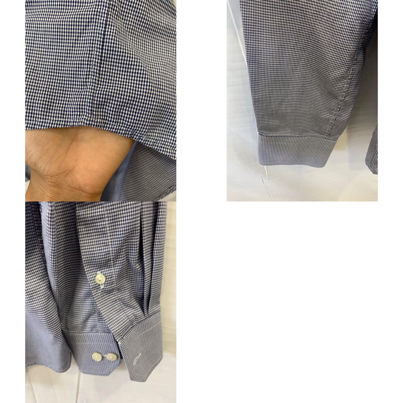 Eton VINTAGE Eton Contemporary Fit Dress Shirt Men 16 41 Blue White Gingham Check Size 42R - 8 Thumbnail