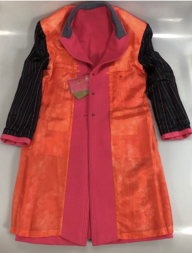 Yohji Yamamoto YYPH 🇯🇵 Pink Wool Yuzen Dyed Wolf Reversible Chester coat 3 Size US L / EU 52-54 / 3 - 8 Thumbnail