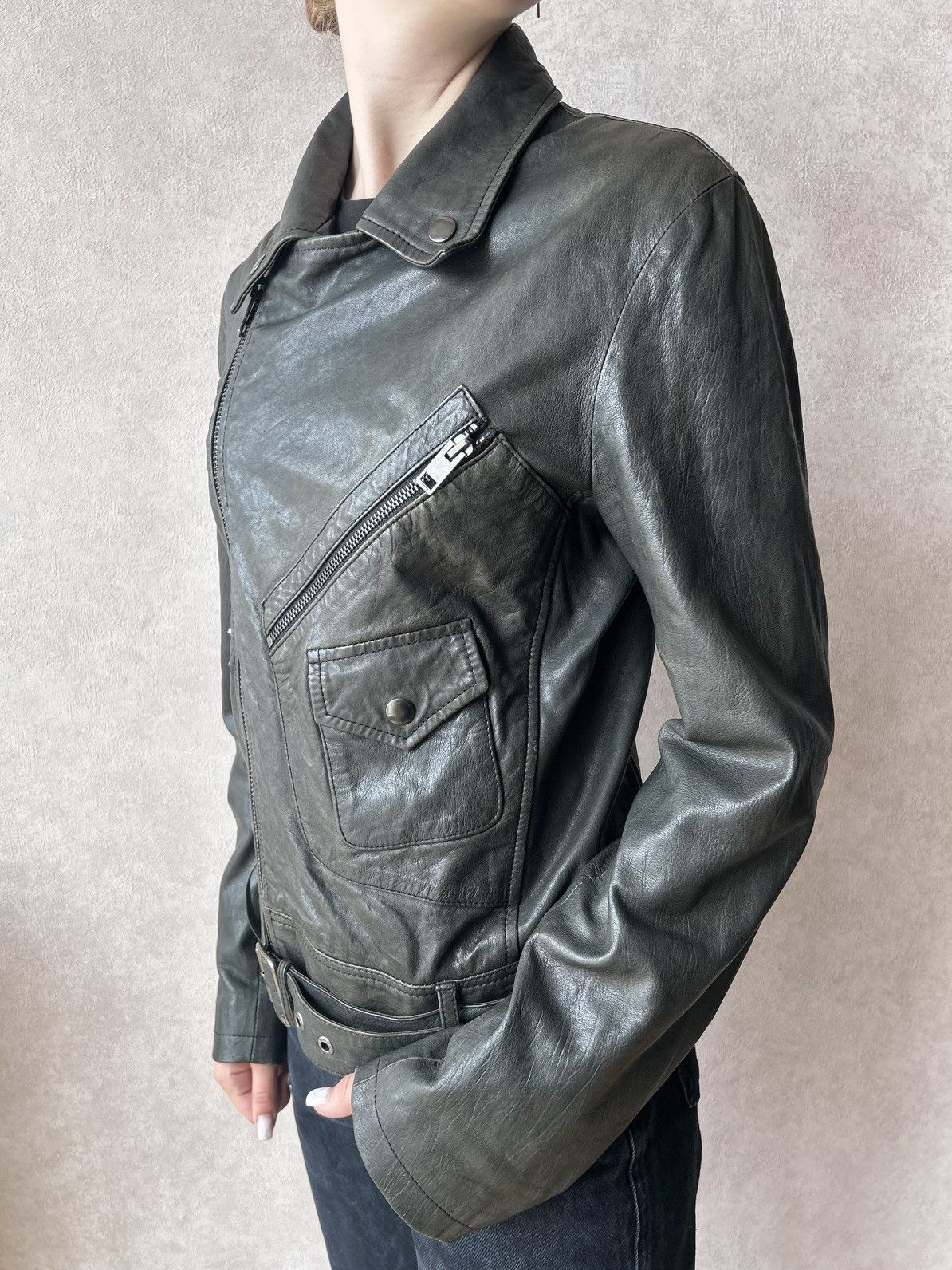 Diesel Vintage Diesel Avantgarde Leather Biker Jacket Size S / US 4 / IT 40 - 4 Thumbnail