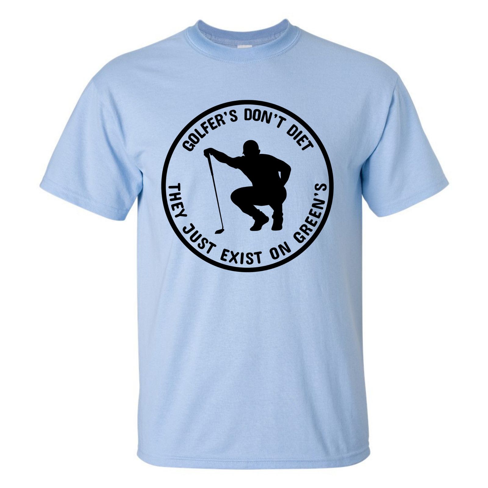 Gildan Golfers Don't Diet Greens Funny Man Golfer Kneeling T-Shirt Size US L / EU 52-54 / 3 - 13 Thumbnail