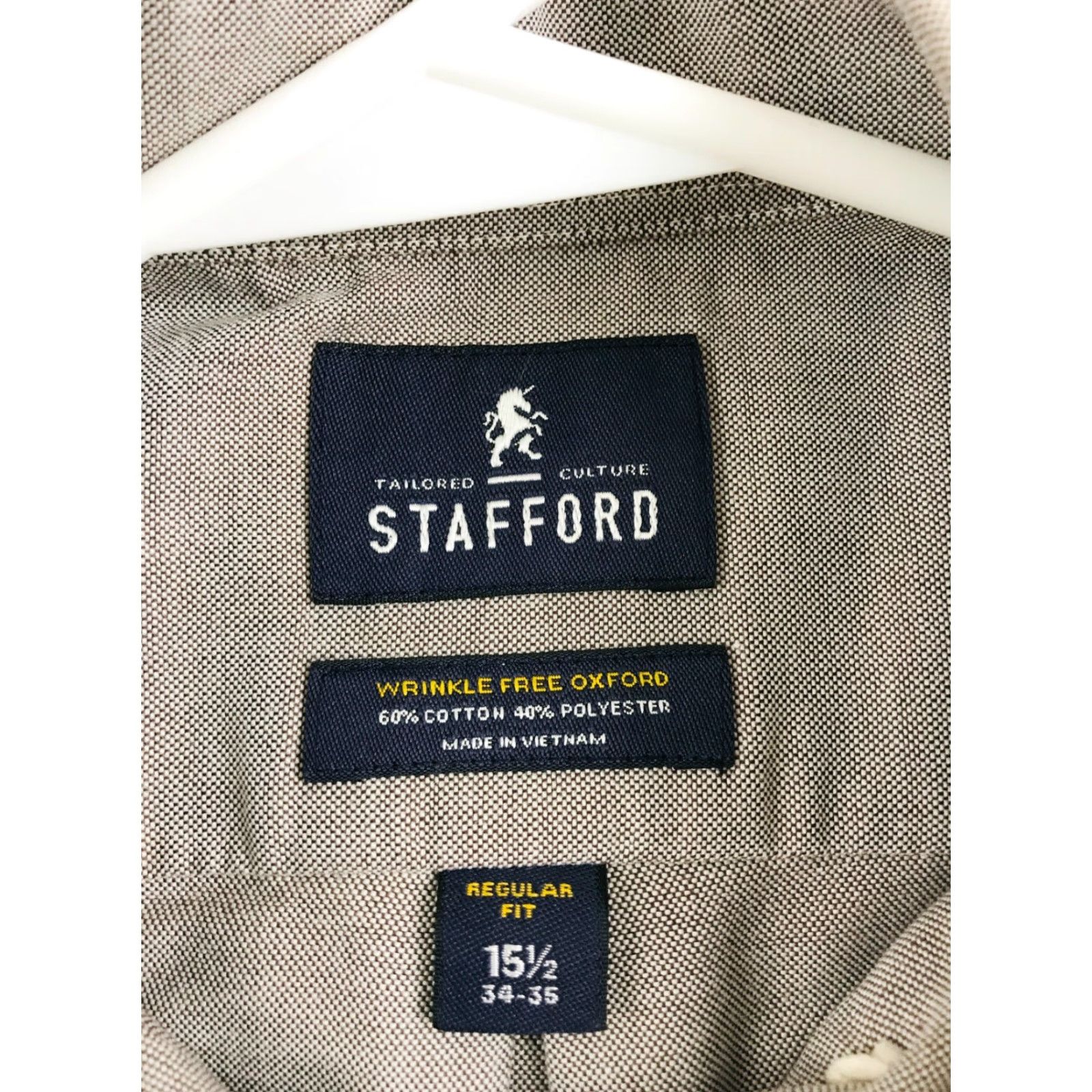 Stafford **Stafford Gray Men's XL Button Down Long Sleeve** User: **Stafford Gray Men's XL Button Down Long Sleeve** Size US XL / EU 56 / 4 - 5 Thumbnail