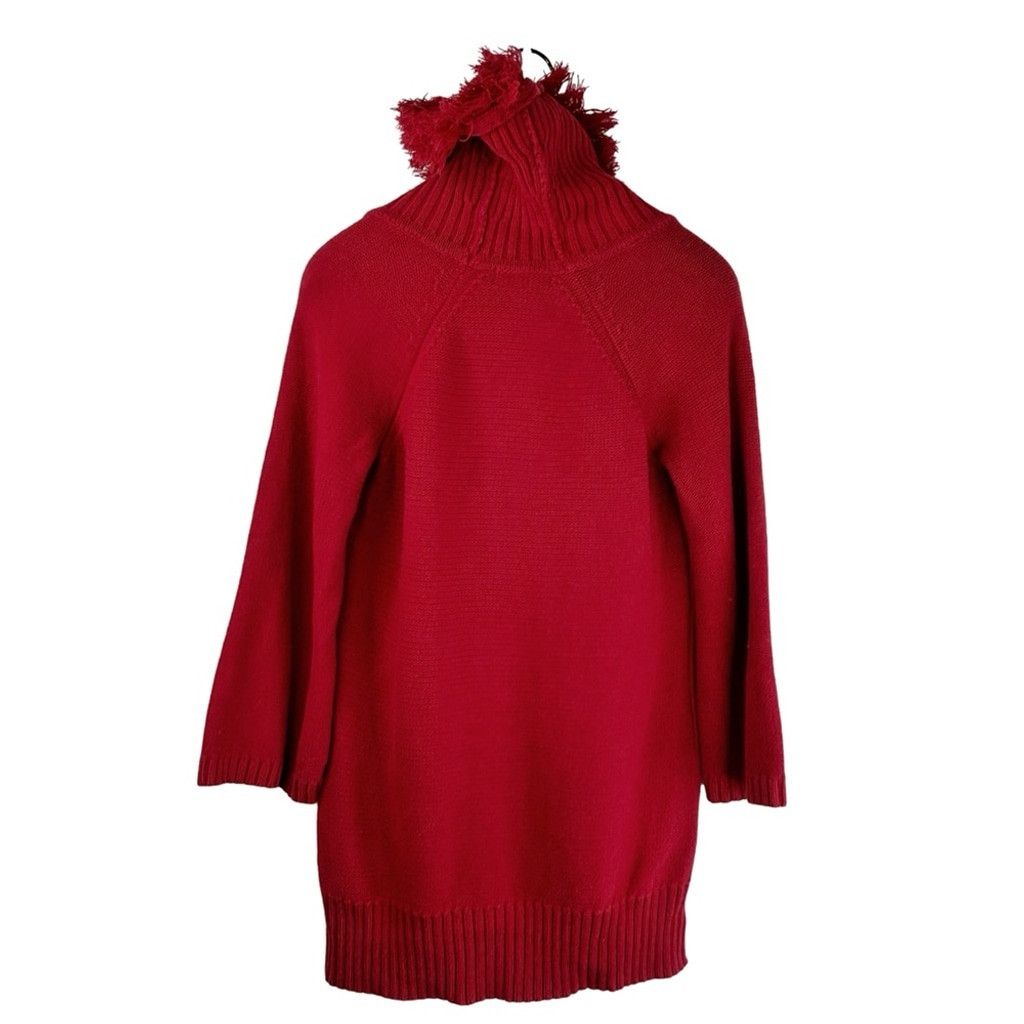 Other KAREN SCOTT Womens Festive Red Cowl Neck Frills Cable Knit S Size S / US 4 / IT 40 - 8 Thumbnail