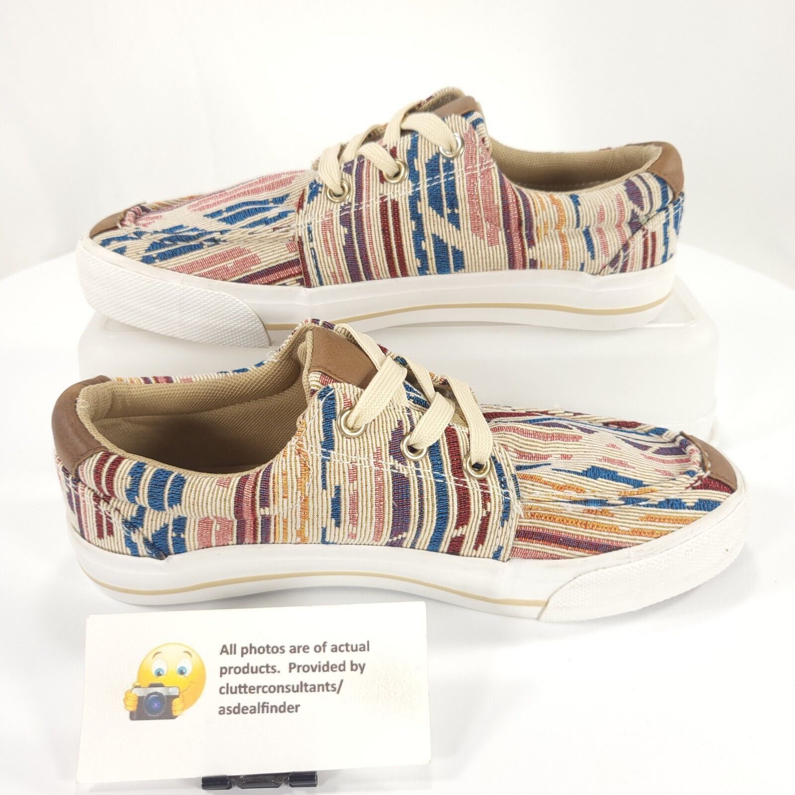 Roper Roper Casual Canvas Sneaker Shoe Womens Size 6 Multi Beige Size US 6 / IT 36 - 4 Thumbnail