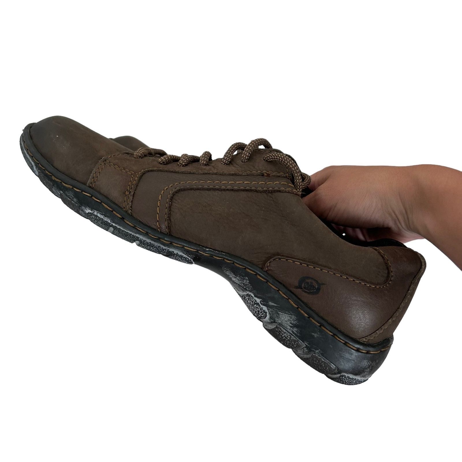 Born Born Brown Leather Lace Up Sneakers Sz 10.5 Size US 10.5 / EU 43-44 - 6 Thumbnail
