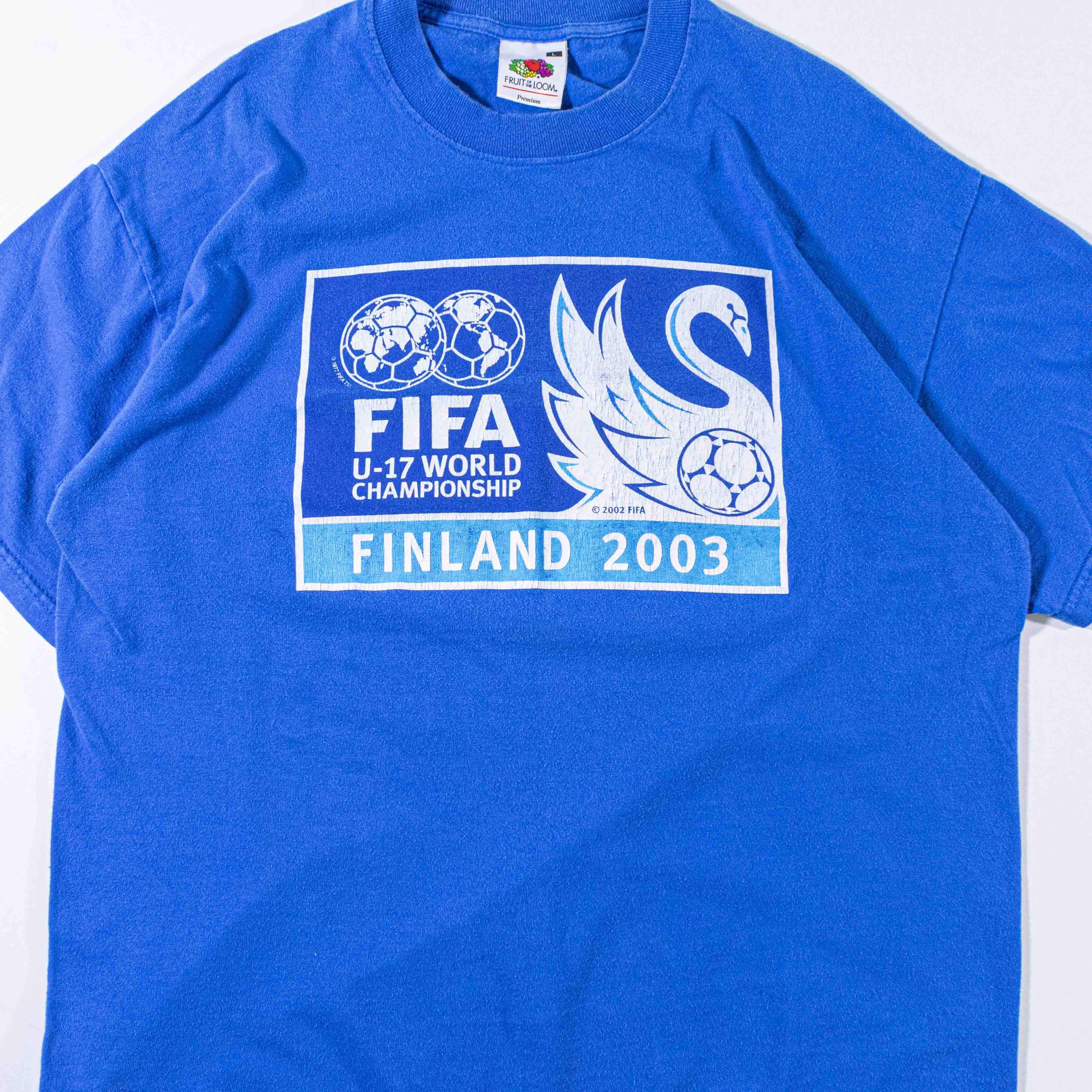 Vintage 2003 FIFA U17 World Cup Finland T-Shirt Soccer Tournament Size US L / EU 52-54 / 3 - 1 Thumbnail