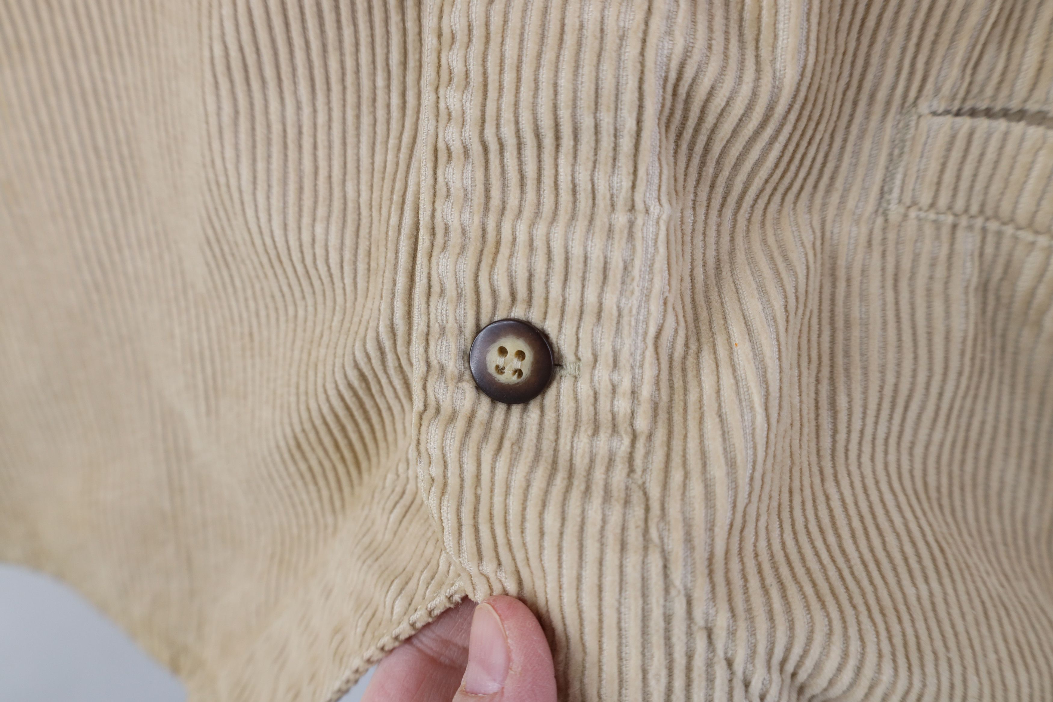 Vintage Vintage 90s Streewear Button Vest Jacket Beige Cotton Size US XL / EU 56 / 4 - 6 Thumbnail