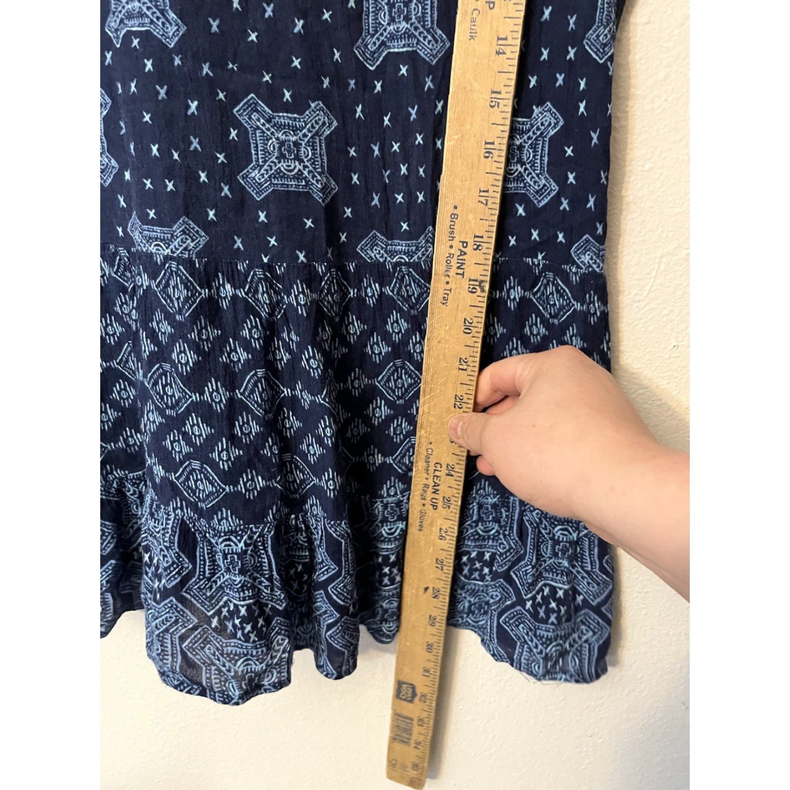 Style & Co Style & Co Womens Large Blue Embellished Tassel Tie Top Blouse Dressy Shirt L Blue Womens Size L / US 10 / IT 46 - 5 Thumbnail