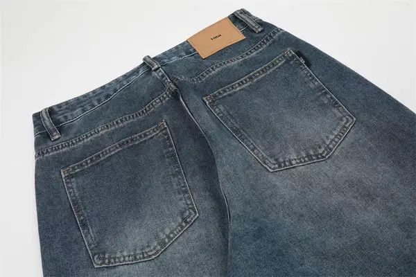 Japanese Brand Aoyama x Arai Men's washed distressed casual straight jeans Size US 32 / EU 48 - 4 Thumbnail