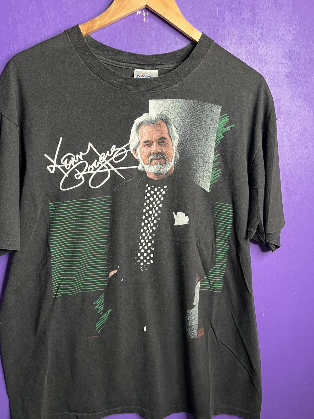 Band Tees × Vintage Vintage 90s Kenny Rodger’s standing on tour t-shirt Size US XL / EU 56 / 4 - 3 Thumbnail