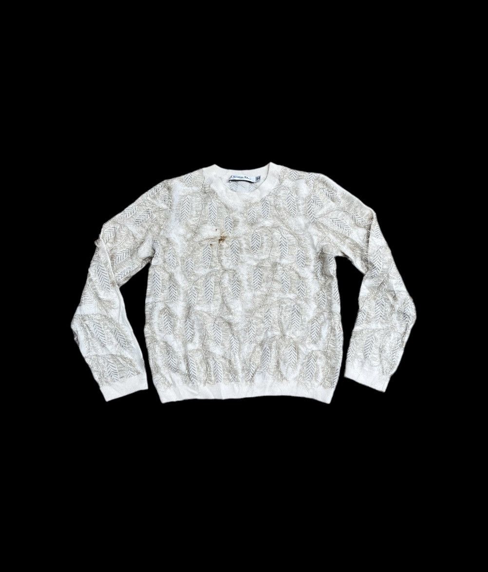 Christian Dior Monsieur Christian Dior Ecru Cashmere Made In Italy Knitwear Women's Size S / US 4 / IT 40 - 4 Thumbnail