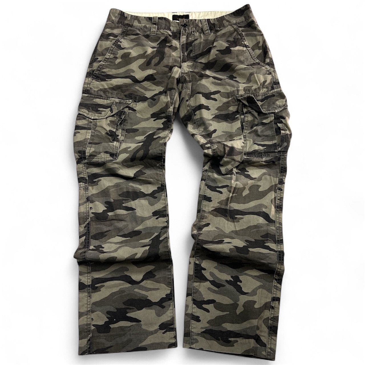 Tete Homme Tete Homme Grey Camouflage a.n.b Cargopant Size US 32 / EU 48 - 1 Thumbnail
