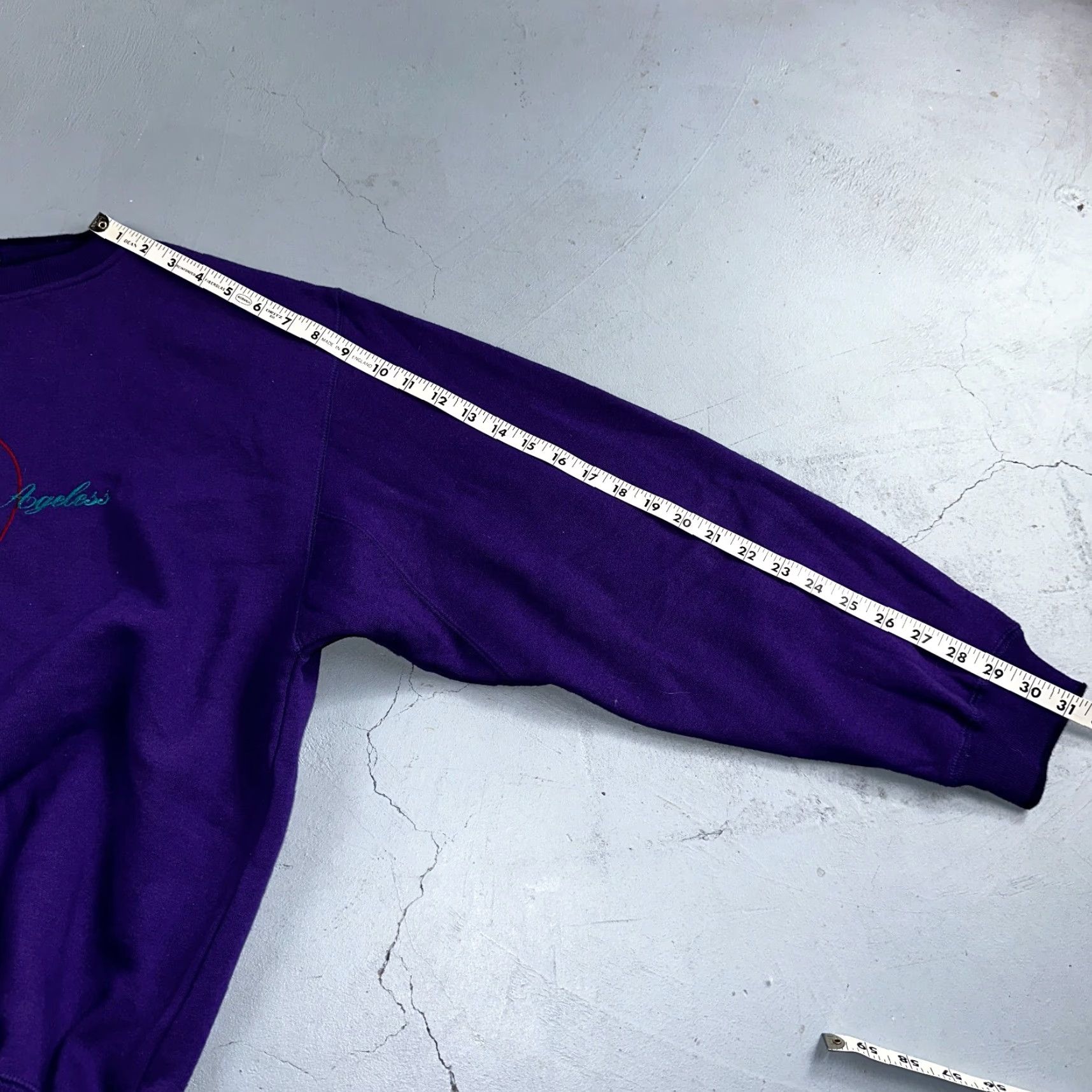 Vintage VINTAGE Pooh Sweatshirt 1X Purple Crew Neck Embroidered VTG Acrewood 90s Winnie The Pooh Bear Unisex Adults Mens Womens Size US XL / EU 56 / 4 - 6 Thumbnail