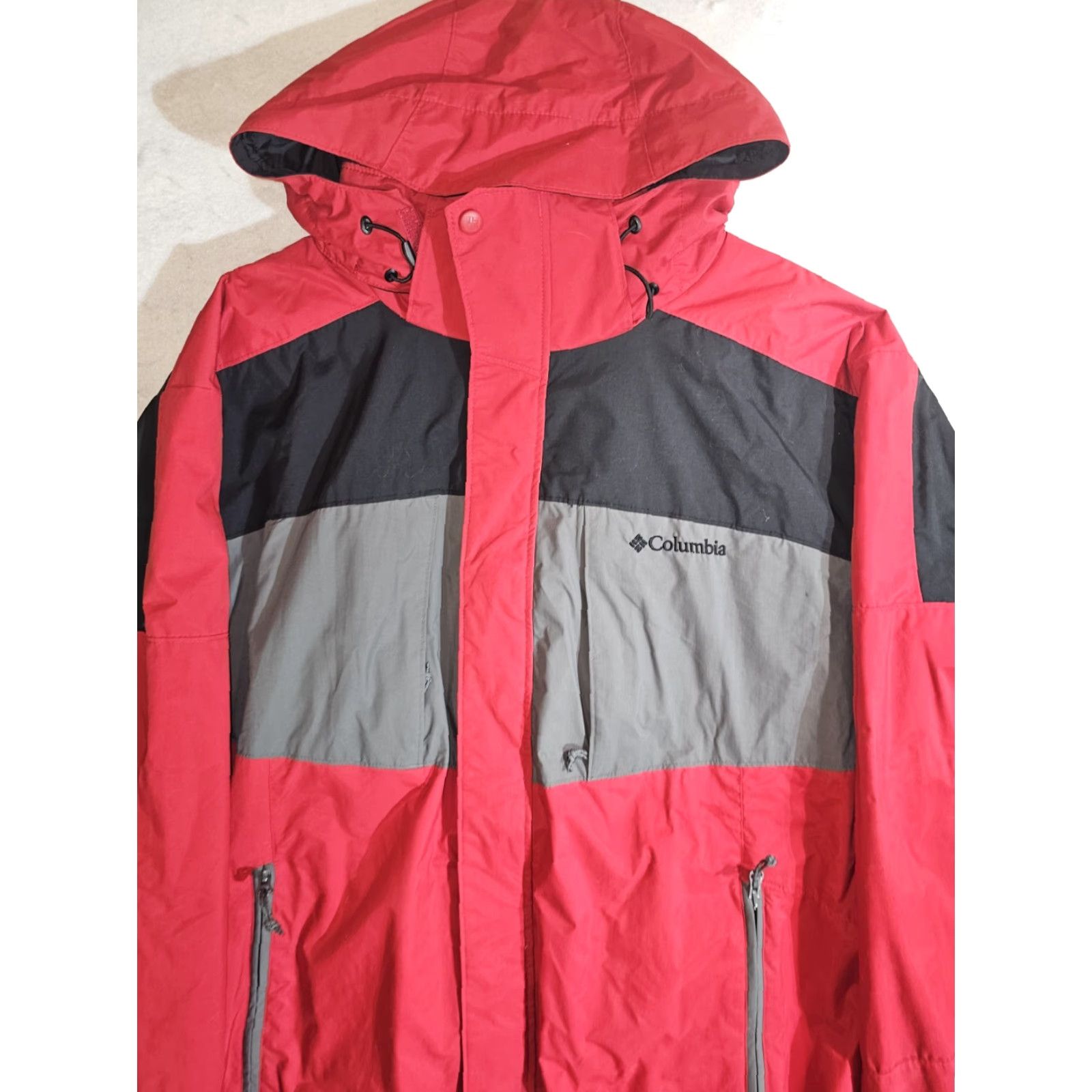 Vintage VINTAGE Columbia Interchange Lined Winter Full Zip Jacket Mens XL Black/Red Hooded Size US XL / EU 56 / 4 - 2 Thumbnail