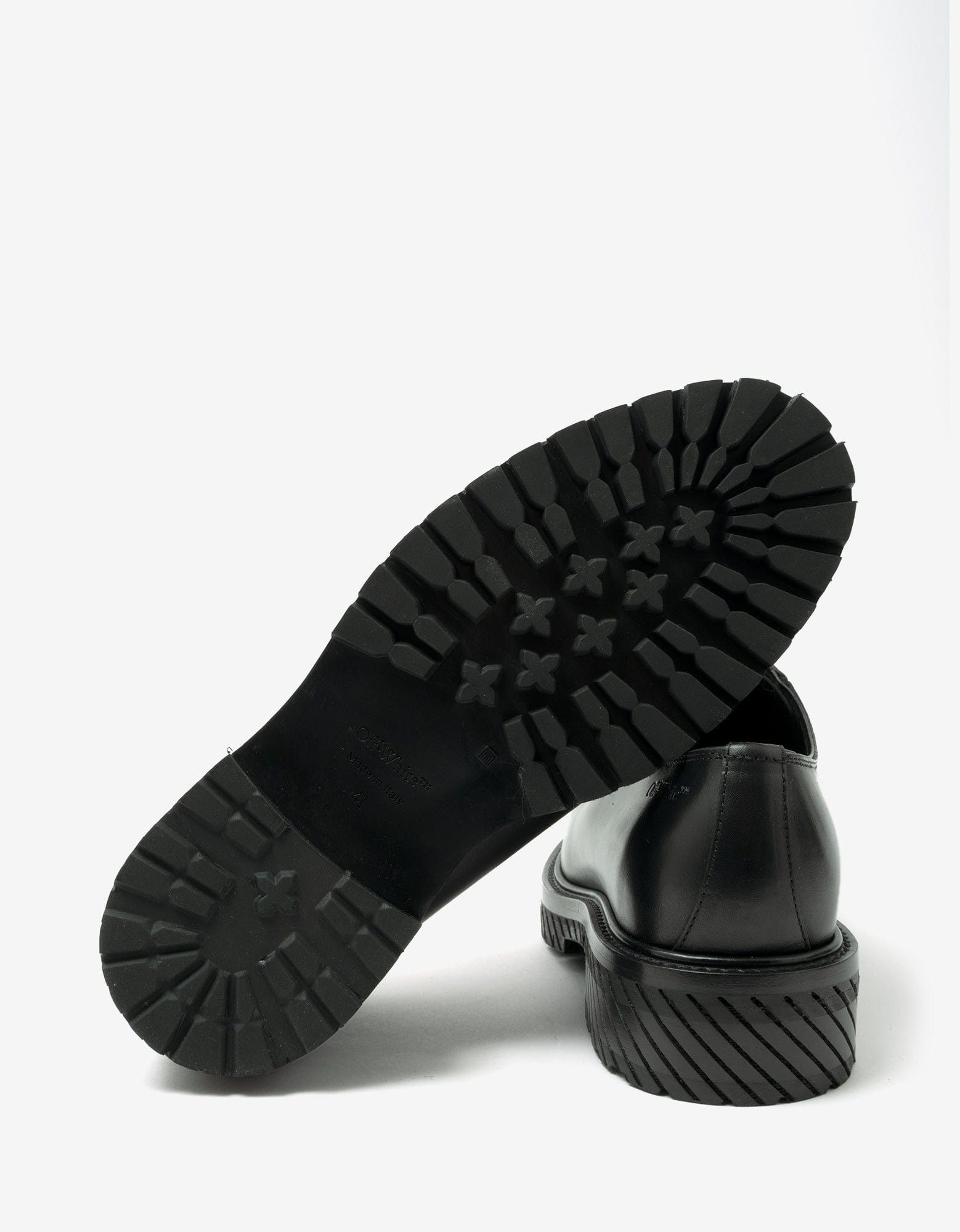 Black Military Derby Shoes