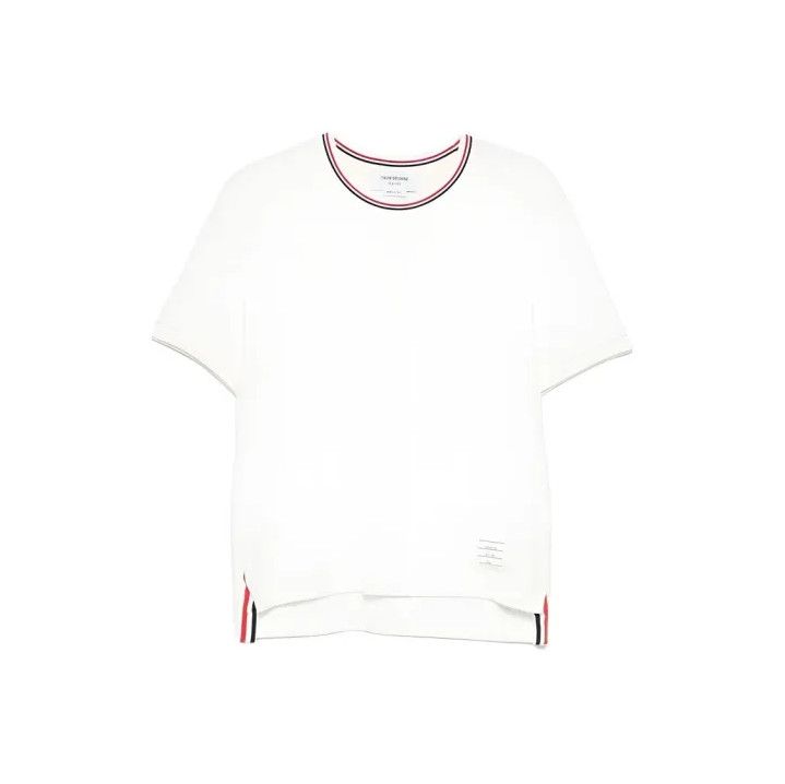 Thom Browne Thom Browne White Short Sleeve T-Shirt for Men Size US S / EU 44-46 / 1 - 1 Thumbnail