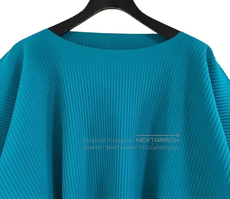Issey Miyake Issey Miyake SIZE:one size Blue Short Sleeve Top Size XXS / US 00 / IT 34 - 2 Thumbnail