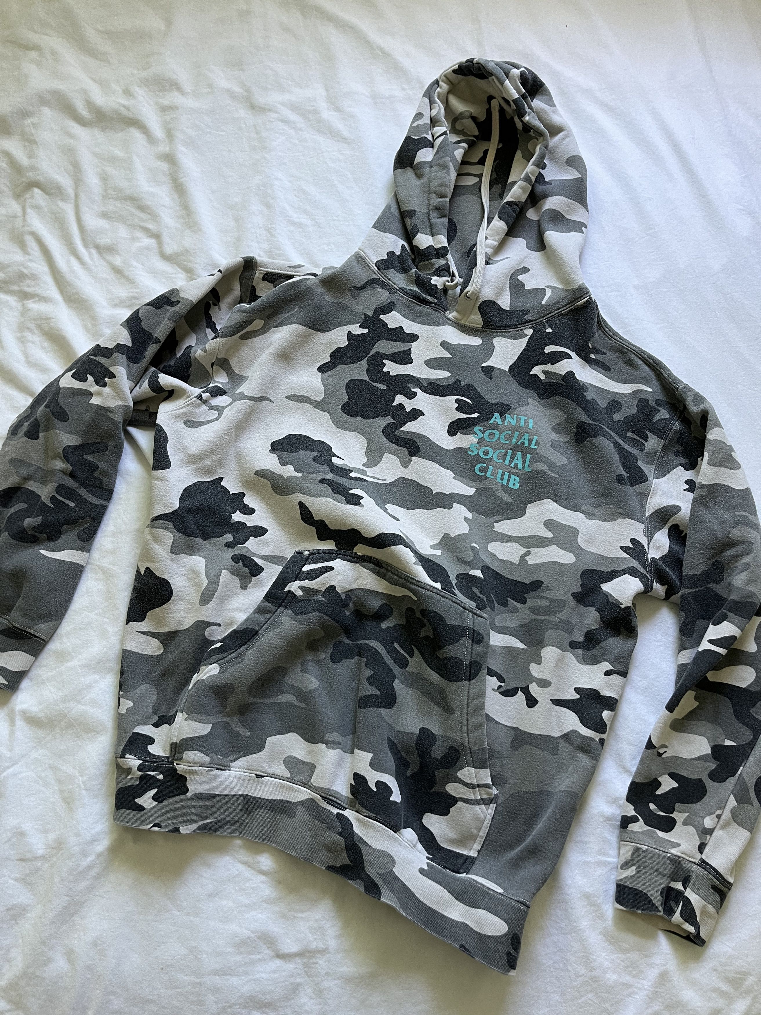 Anti social social club popular camo hoodie