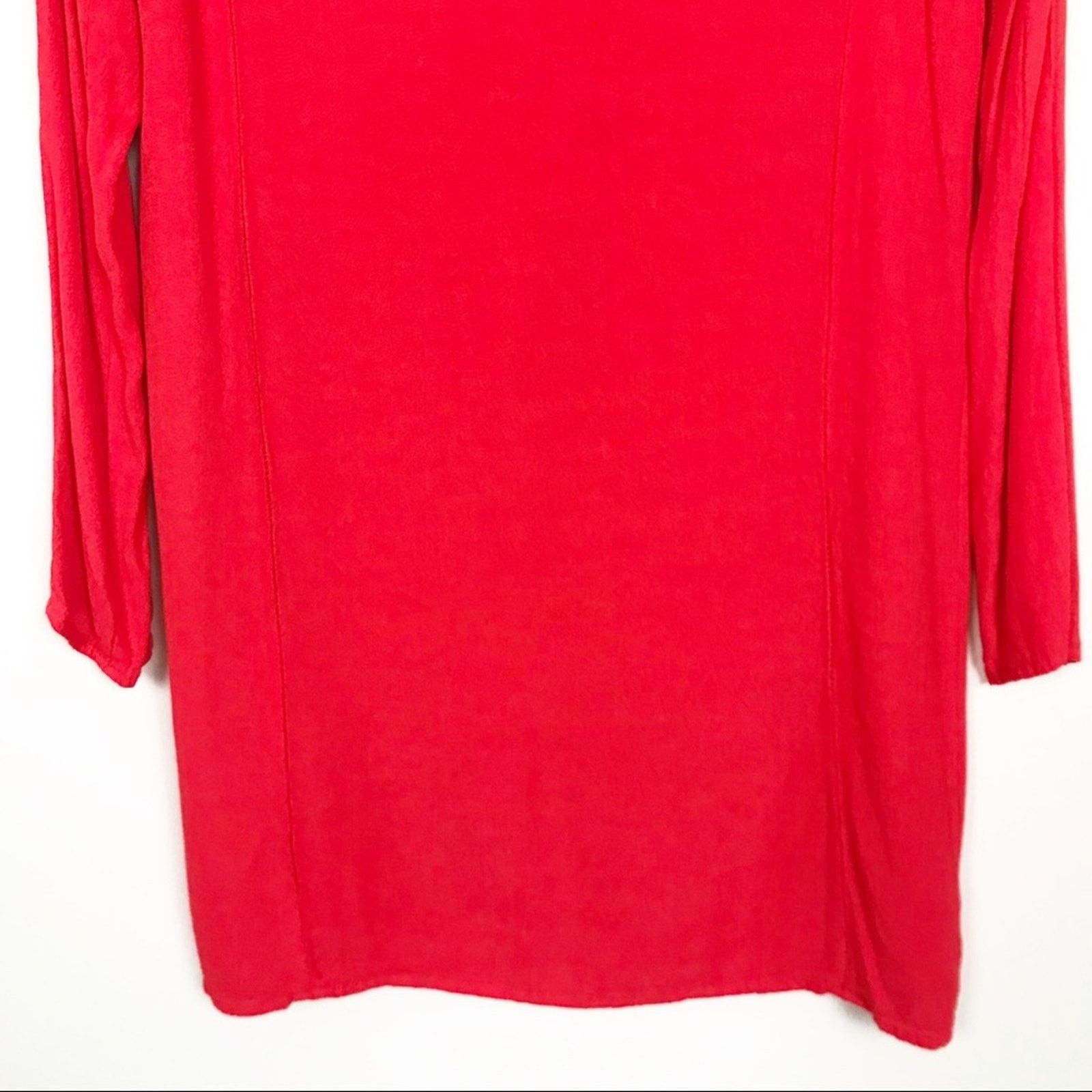 Other Everly Red Long Sleeve Shift Dress Sz S Size S / US 4 / IT 40 - 3 Thumbnail