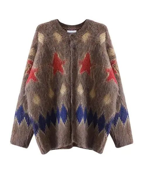 Other Vtge Knitted Graphic Buttons Cardigan Sweater Size US XXL / EU 58 / 5 - 2 Thumbnail