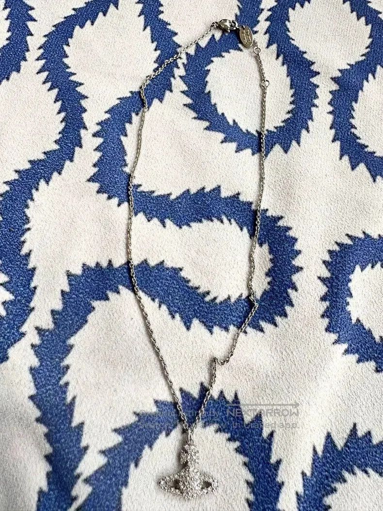 Vivienne Westwood Vivienne Westwood Silver Crystal Saturn Necklace. Size ONE SIZE - 4 Thumbnail