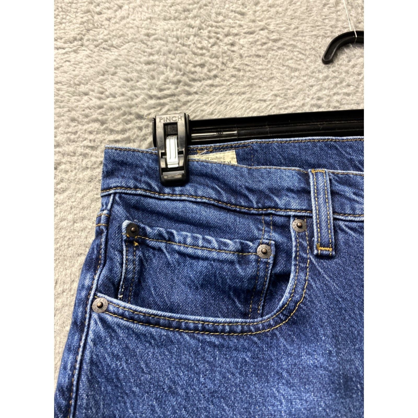 Levi's Levi's Jeans 502 Mens 34x30 Slim Straight Denim Blue Medium Wash Cotton Zip Button 5-Pocket Classic USA Men Size US 34 / EU 50 - 3 Thumbnail