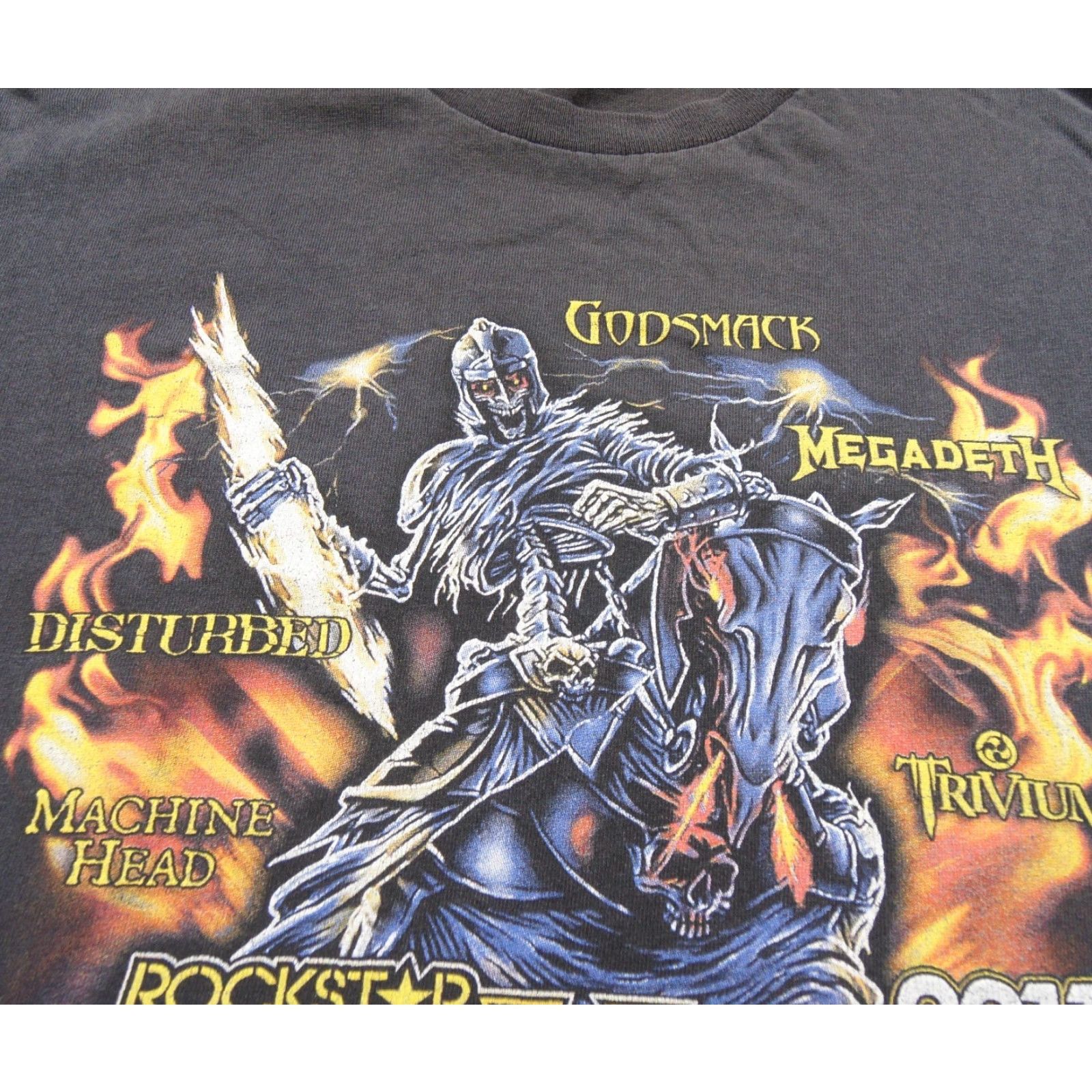 Delta VINTAGE Mayhem Festival Shirt Mens XL Black Band Tee Godsmack Megadeth Trivium 2011 Size US XL / EU 56 / 4 - 3 Thumbnail