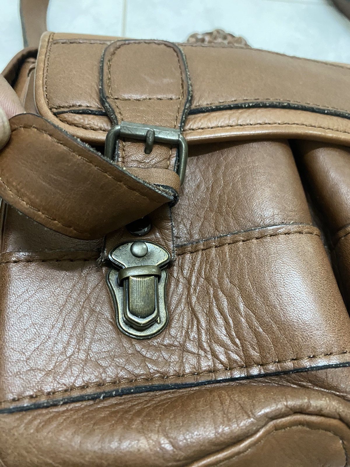 Genuine Leather × Kingsman × Porter ARCHIVE 1980s Porter Kingsman Baron Leather Doc Shoulder Bag Size ONE SIZE - 10 Thumbnail