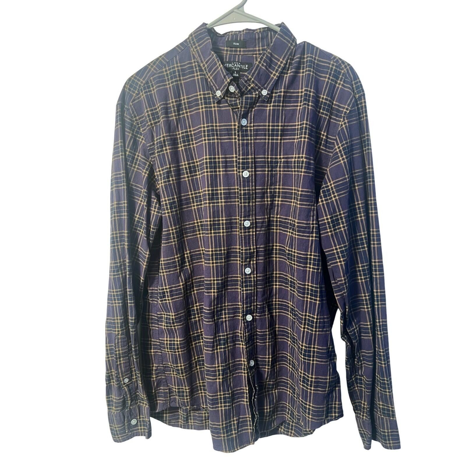 Other J.Crew Mercantile Shirt Mens L Purple Gold Plaid Slim Flex Size US L / EU 52-54 / 3 - 3 Thumbnail