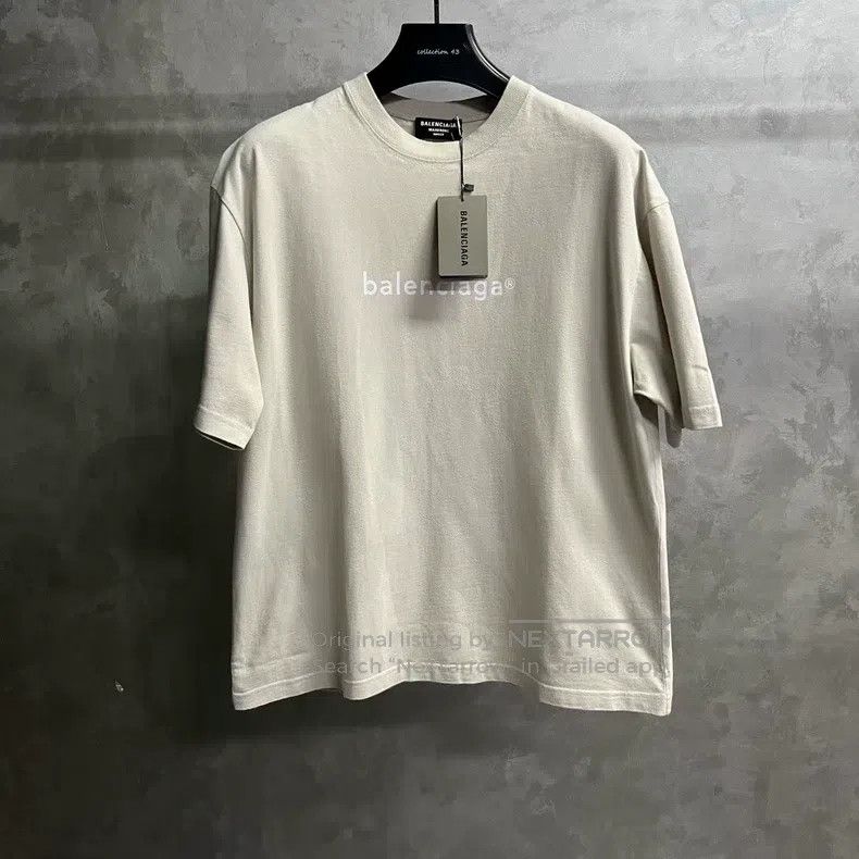 Balenciaga Balenciaga Grey Logo Letter Print Crew Neck Straight Leg P Size US M / EU 48-50 / 2 - 1 Thumbnail