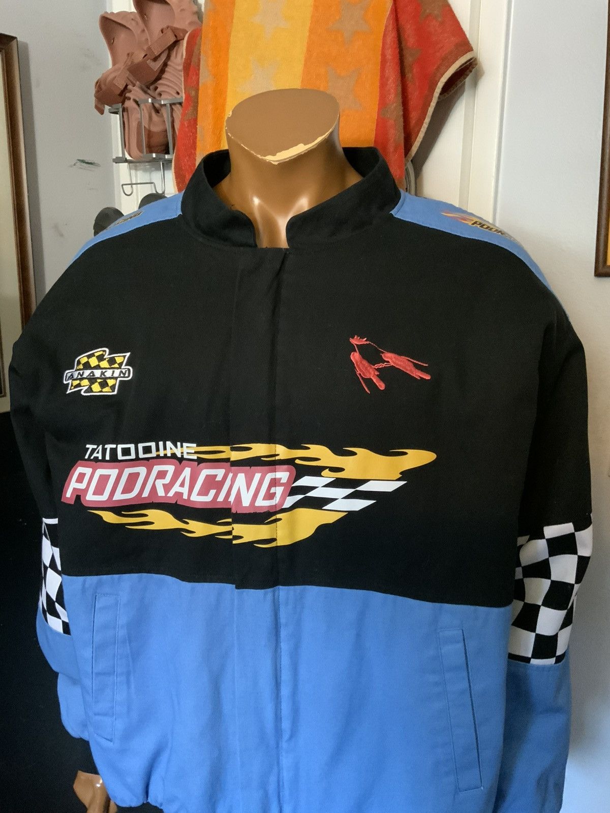 Star Wars Star Wars Pod Racing BoxLunch Anakin Checkered Bomber Jacket Size US XXL / EU 58 / 5 - 15 Thumbnail
