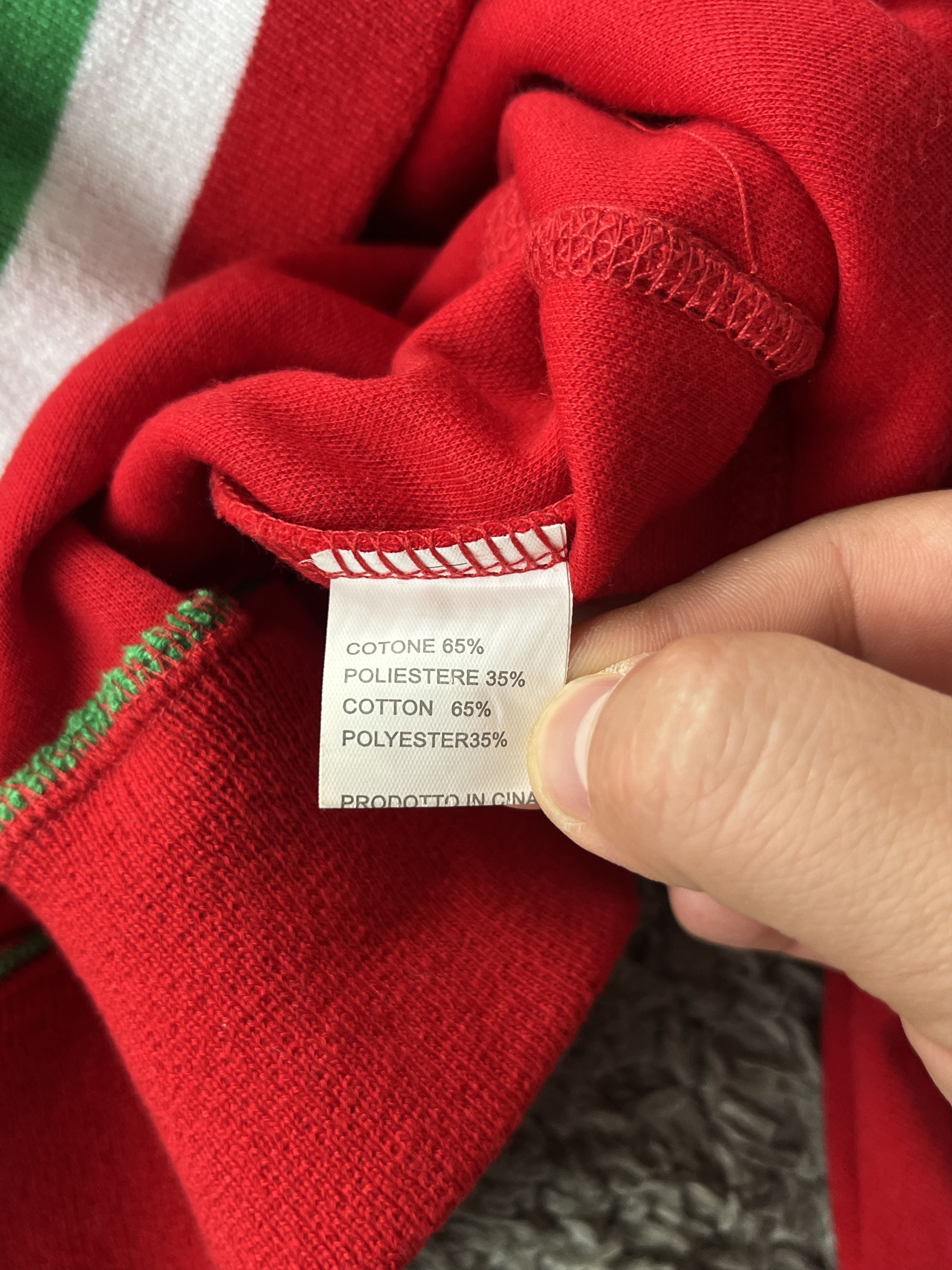 Other ITALIA Full Zip Hoodie Blue Big Logo Flag Details Red Color Size US XXL / EU 58 / 5 - 8 Thumbnail