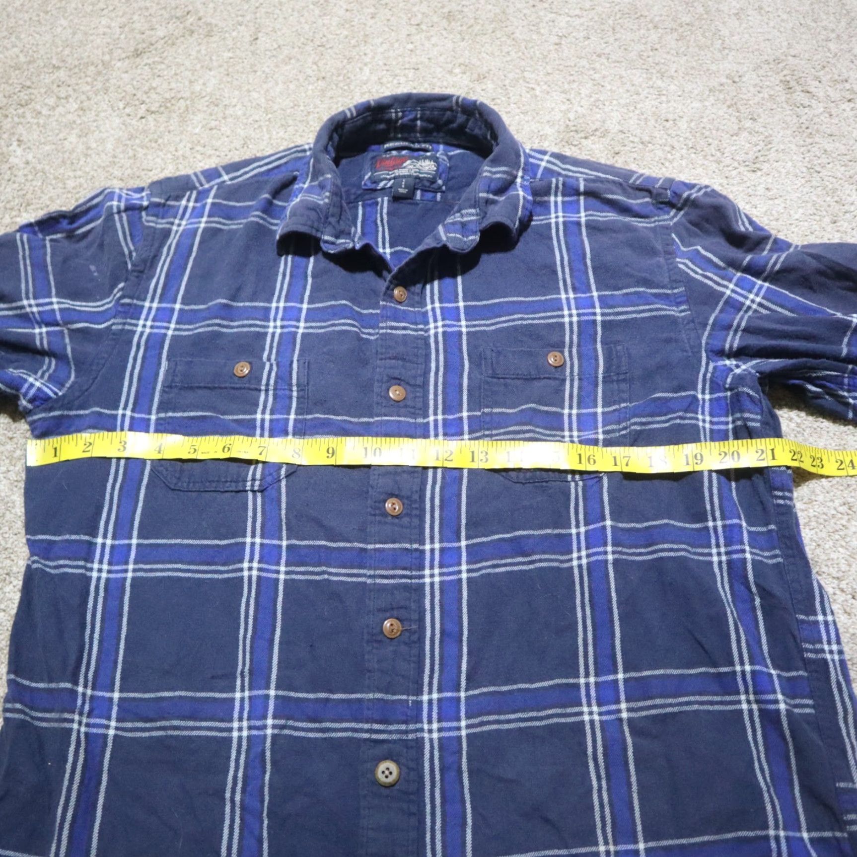 Old Navy VINTAGE Old Navy Shirt Blue Plaid Long Sleeve Button-Down Mens L Blue Button-Up Embroidered Pockets Outdoor 90s Theme Size US L / EU 52-54 / 3 - 5 Thumbnail