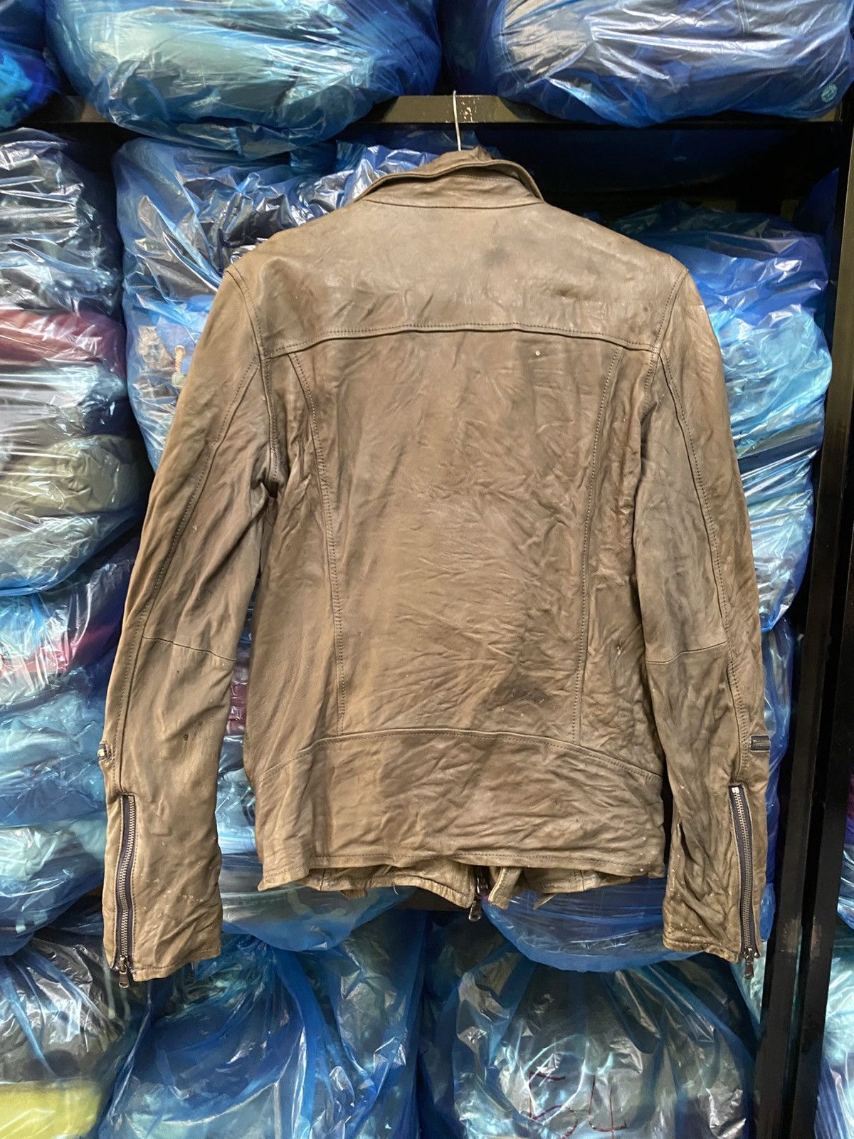 AZ by junhashimoto AZ Distressed Leather Moto Jacket Multiple Zippers Buckles Size US S / EU 44-46 / 1 - 11 Thumbnail