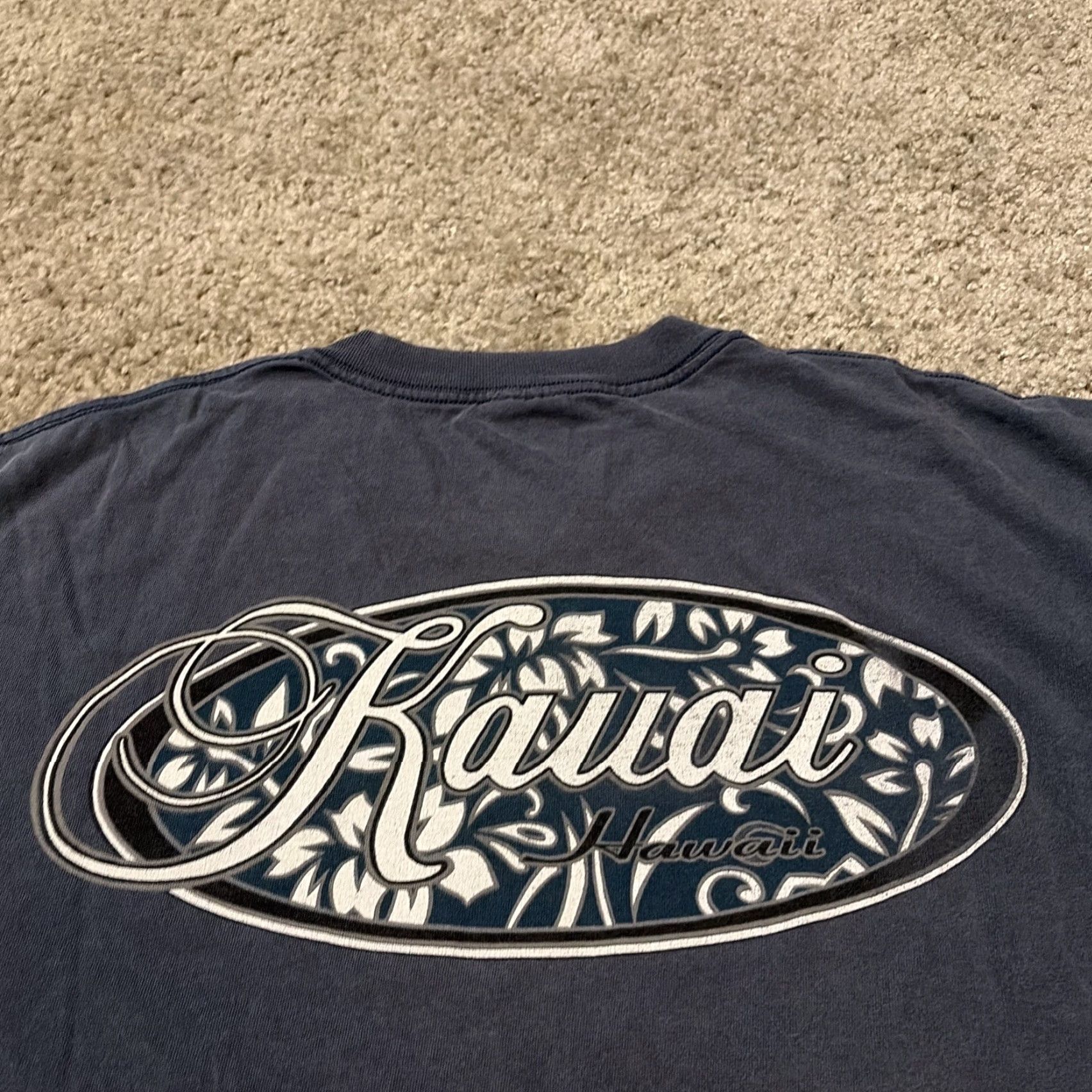 Vintage VINTAGE 90s Kauai Hawaii T-Shirt Navy Blue XL Alstyle Apparel & Activewear Men Regular Sized Shirt Size US XL / EU 56 / 4 - 3 Thumbnail