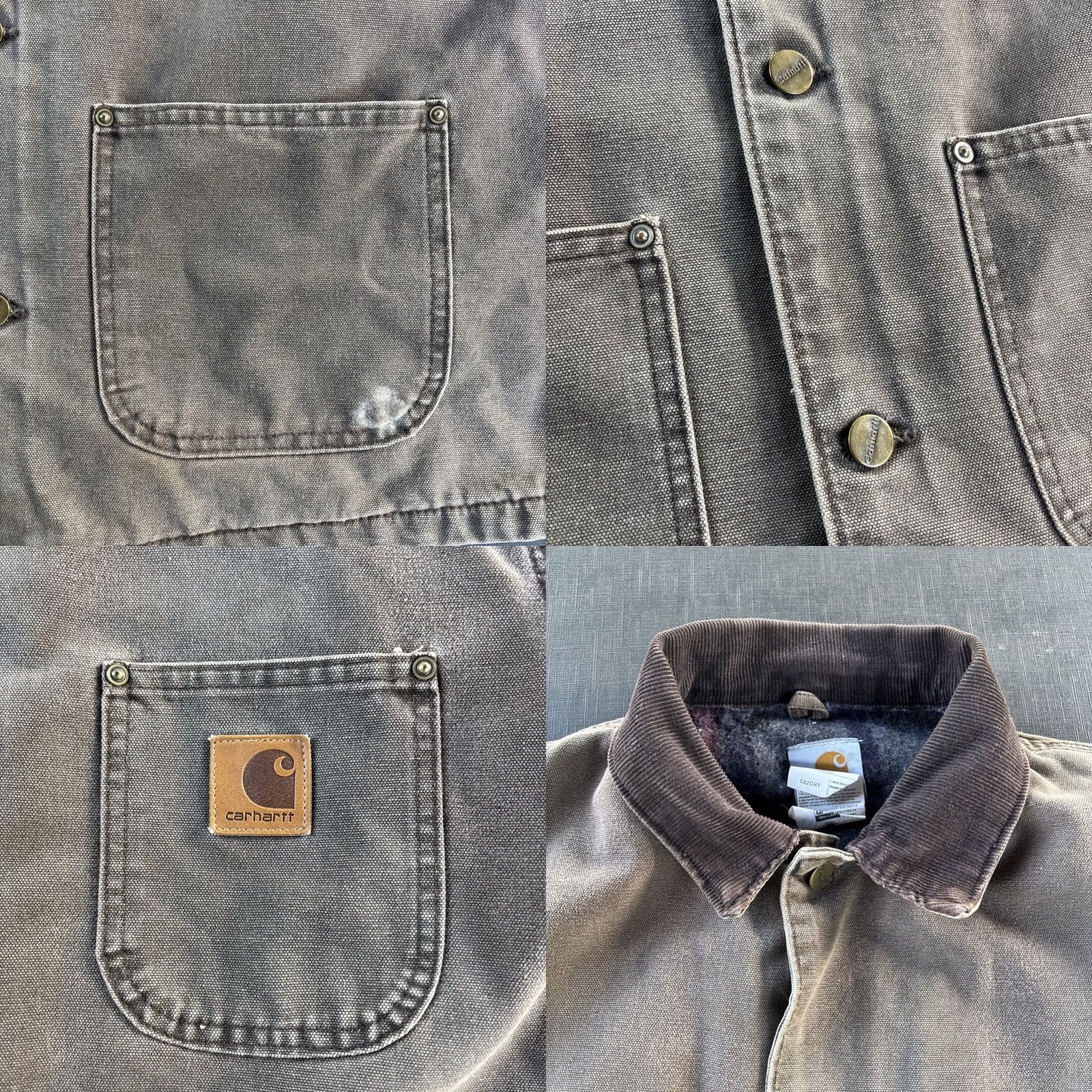 Carhartt VINTAGE Carhartt Coat Jacket Men L Brown Chore Canvas Insulated Lined Workwear USA C02 CHT Size US L / EU 52-54 / 3 - 9 Thumbnail