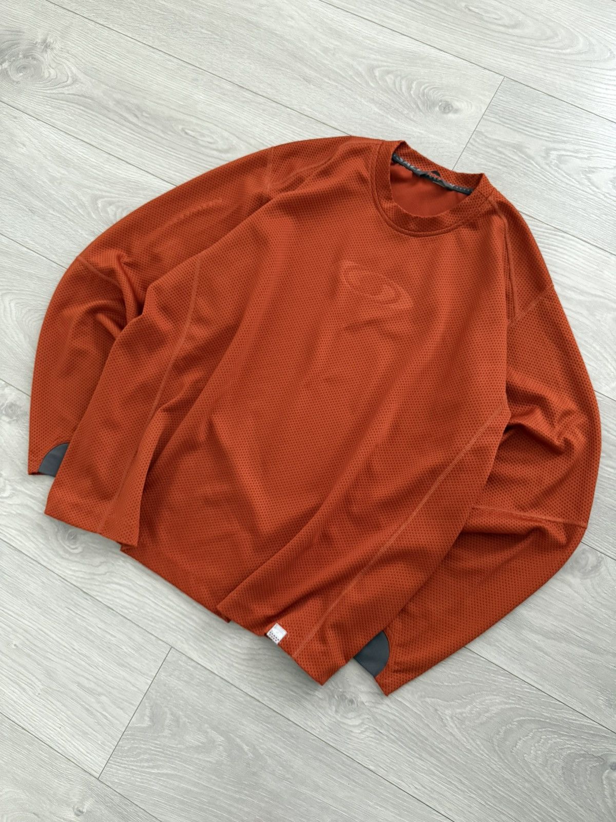 Salomon Salomon 00s Moto Mesh Orange Technical Long Sleeve Size US XL / EU 56 / 4 - 5 Thumbnail