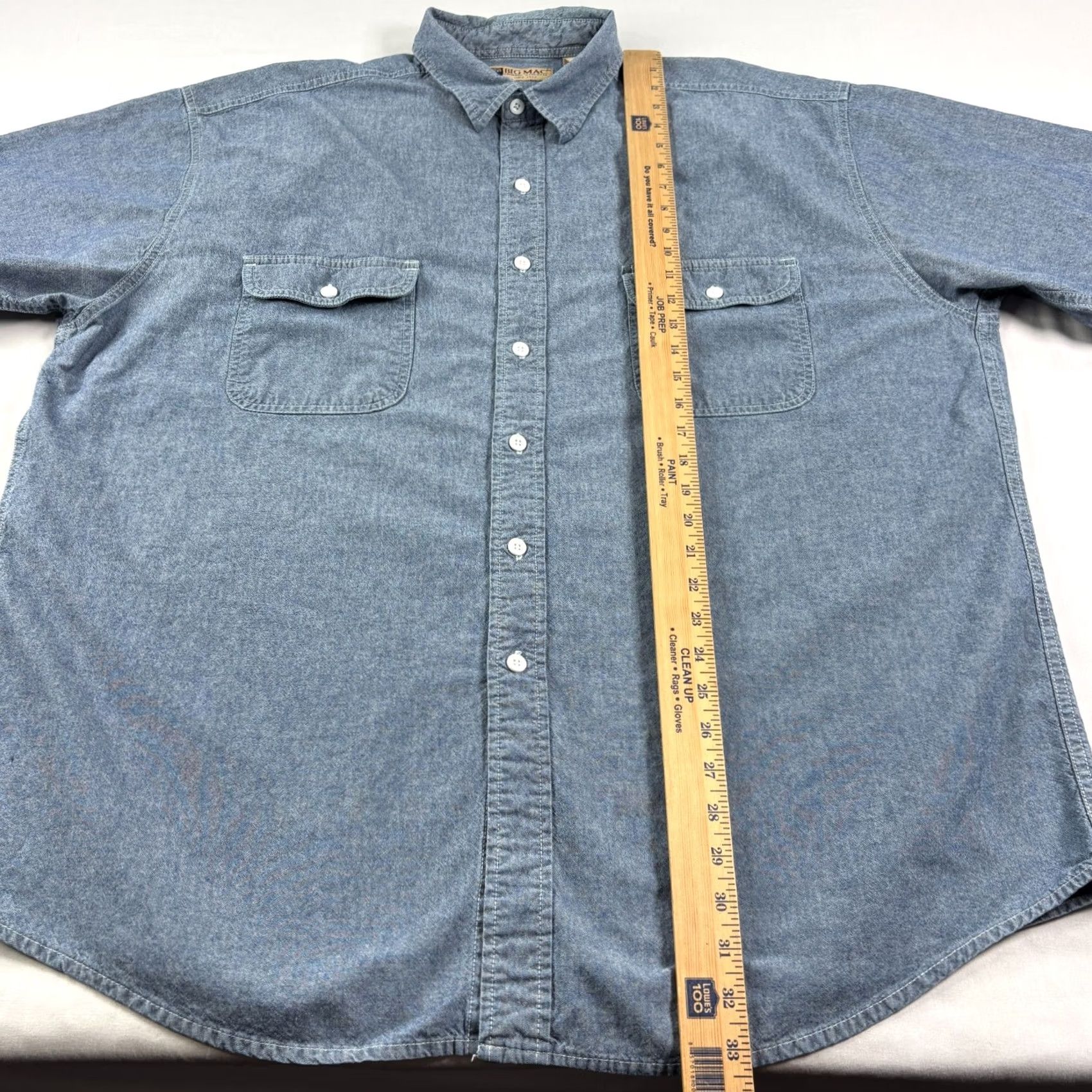 Vintage VINTAGE Big Mac Shirt Mens 2XL Blue Chambray Button-Up Short Sleeve Camp Shirt Mens 2XL Blue Chambray Button-Up Short Sleeve Camp Size US XXL / EU 58 / 5 - 5 Thumbnail