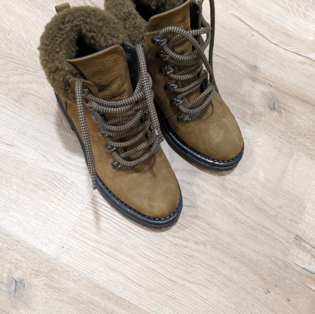 M.Gemi Shearling trim leather boots Size US 6 / IT 36 - 2 Thumbnail