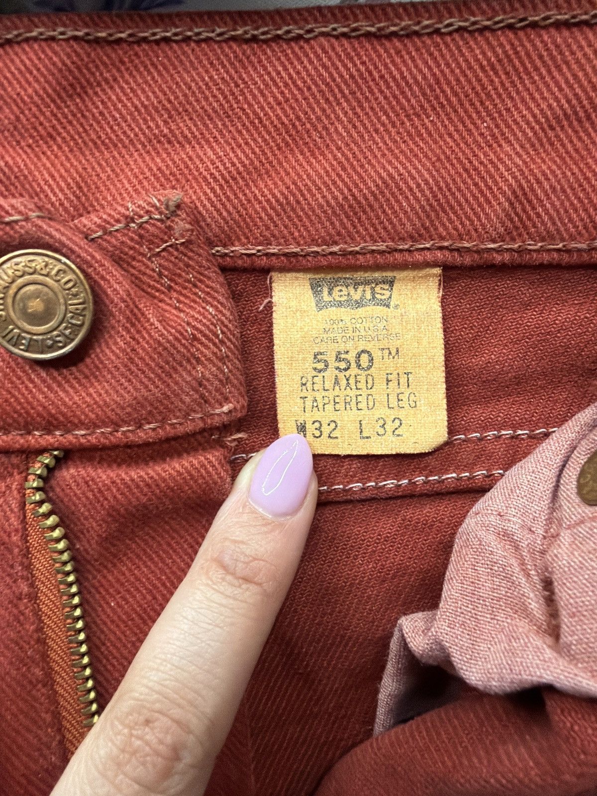 Levi's Vintage Clothing Vintage RUST RED LEVIS 550 Size US 32 / EU 48 - 4 Thumbnail