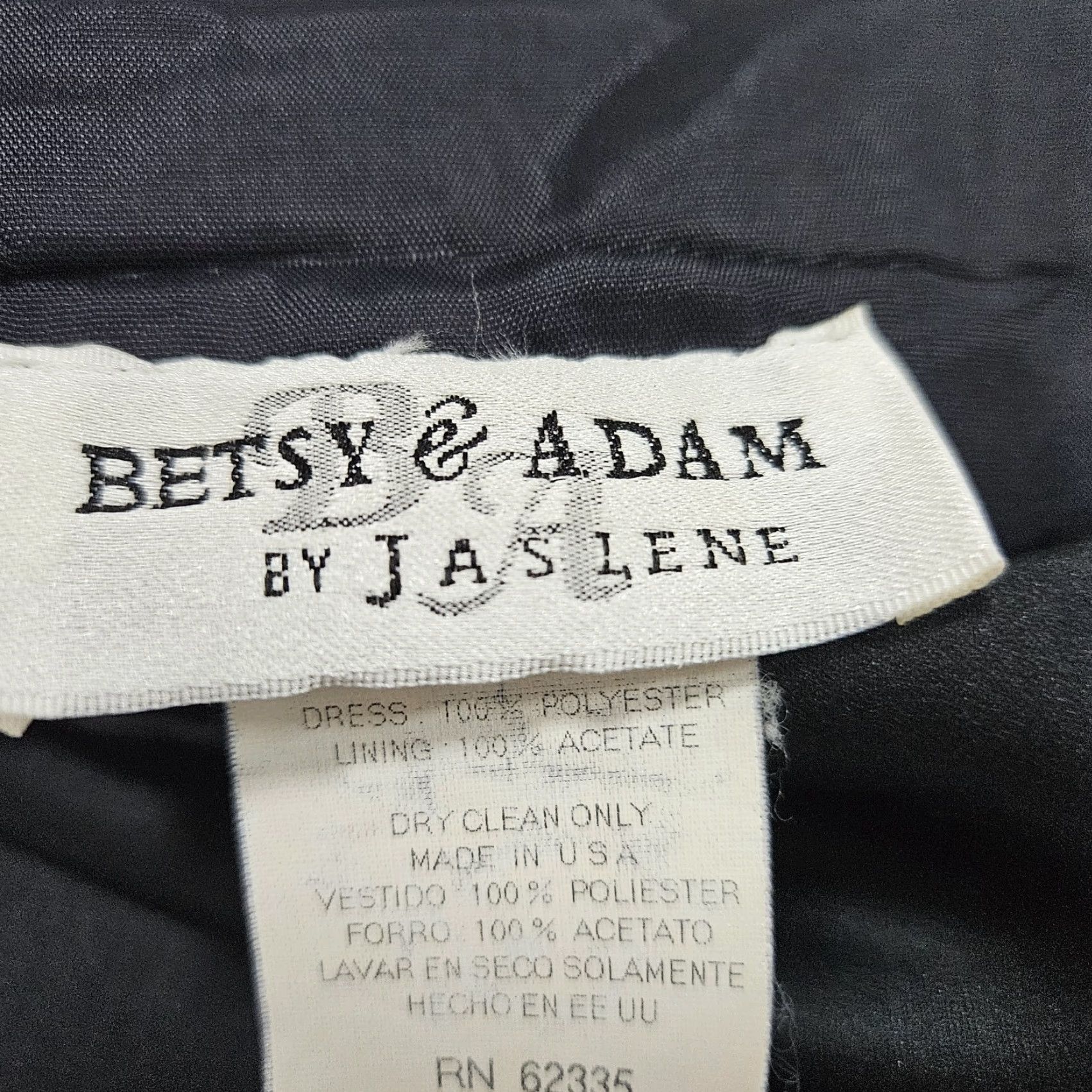 Vintage VTG Betsy & Adam Black Satin Strappy Lined Classic Sheath Maxi Dress USA 16W Size XXL / US 16-18 / IT 52-54 - 3 Thumbnail